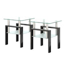 Modern Tempered Glass Tea Table, End Square Table For Living Room by Unique Piece Furniture