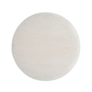 Upholstered Round Ottoman,Beige,Corduroy