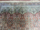 6' X 6' Vintage Handmade Fine Indian Silk Rug Kashmir Square Nice