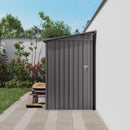 Lean To Shed With Windows, Tool House With Sloping Roof With 2 Vents And 1 Side Open Door For Backyard - Gray by HouseOfZazla
