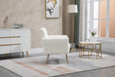 Accent Chair, leisure single sofa with Rose Golden feet