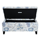 Luxury Storage Ottoman With Floral Patterned Fabric by HouseOfZazla