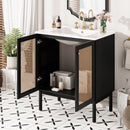 Bathroom Vanity With Soft Closing Mechanism - Black by HouseOfZazla