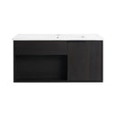 Wall Mounted Floating Bathroom Vanity With Open Shelf & Soft Close Door