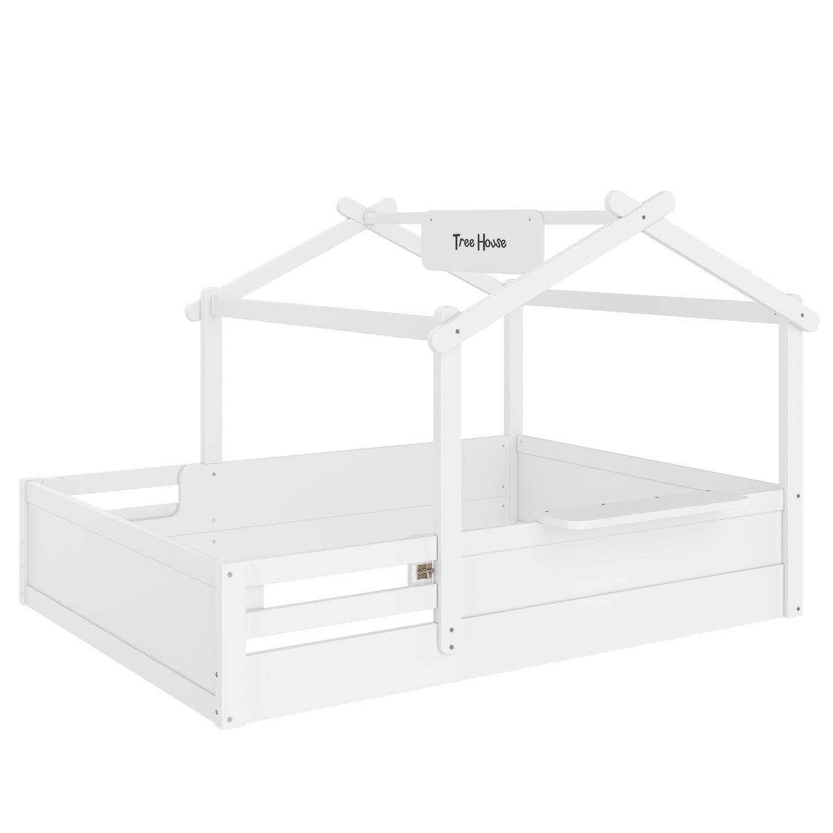 Full Size Floor Bed with Guardrails and Roof, photo 10 of 10