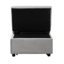 Folding Ottoman Sofa Bed - Gray Fabric by HouseOfZazla