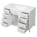 Bathroom Vanity With Sink, 2 Doors & 8 Drawers, Soft Close System by HouseOfZazla