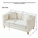 2 Seater Deep Seat Sofa With Button Nailhead, Square Arm by HouseOfZazla