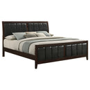 Carlton Wood Eastern King Panel Bed Cappuccino