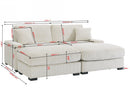 4 Seater Oversized Sectional Sofa With 2 Ottoman And 2 Pillows by Unique Piece Furniture