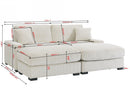 4 Seater Oversized Sectional Sofa With 2 Ottoman And 2 Pillows by HouseOfZazla