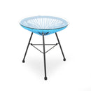 Nusa Modern Rattan Side Table With Tempered Glass Top by HouseOfZazla