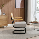 Accent Chair - Modern Industrial Slant Armchair with Metal Frame - Premium High Density Soft Single chair for Living Room Bedroom