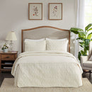 3 Piece Split Corner Pleated Quilted Bedspread