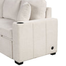 Convertible U-Shaped Sectional Sofa With Pull-Out Bed by HouseOfZazla