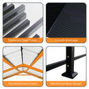 Heavy Duty Carport With Galvanized Roof And Enhanced Base - Anthracite by HouseOfZazla