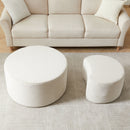 Modern Upholstered Round Coffee Table For Living Room (Set of 2) by HouseOfZazla