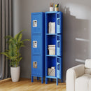 Lockers For Employees With 3 Door Storage Locker Durable For Gym, School, Office - Blue by HouseOfZazla
