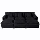 Modern Comfy Deep Seat Modular Sectional Sofa Cloud Couch With Ottoman by Unique Piece Furniture