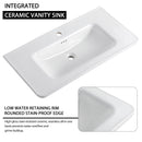 84'' Freestanding Bathroom Vanity with Ceramic Sink