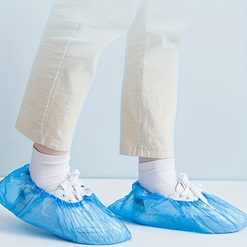 100-Pack: Disposable Plastic Shoe Covers – Waterproof & Slip-Resistant, photo 2 of 6