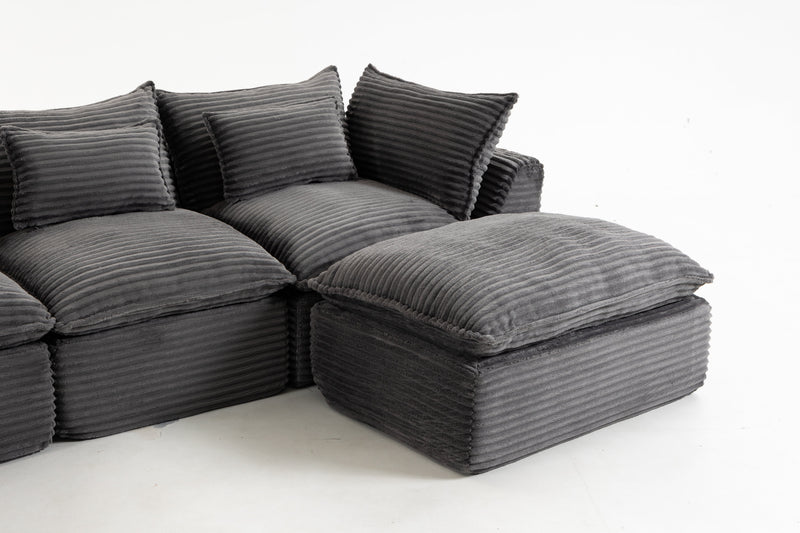 129.8" Width Cloud Couch Oversized Modular Sectional Sofa, photo 10 of 10