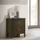 Clement - 2 Drawer Nightstand Bedside Table - Espresso by HouseOfZazla