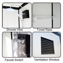 Portable Toilet Cabin - Outdoor Shower Room with Shower, Lights, Sink, and Ventilation Fan by HouseOfZazla