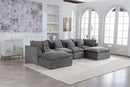 129.8" Width Modular Sectional Sofa with 2 Ottomans