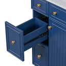 Transitional Style Bathroom Vanity Cabinet With Ceramic Sink by HouseOfZazla