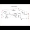 Ava - Mid Century Corner Sectional Sofa Handcrafted