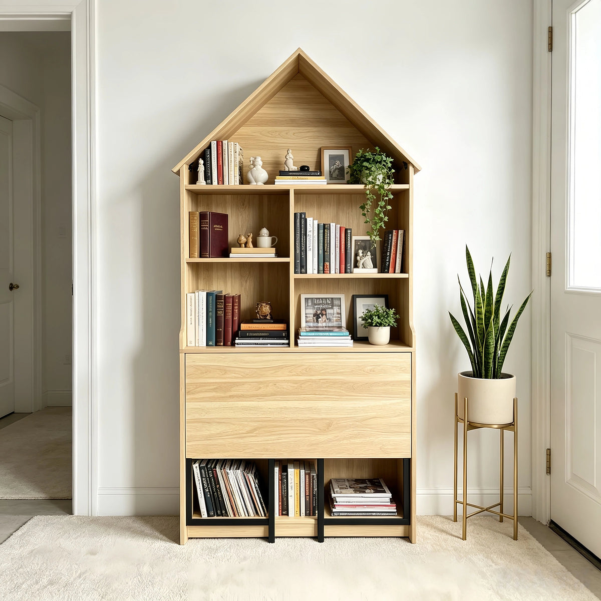 Folding Craft Desk with Storage Shelves, photo 6 of 7