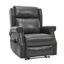 Manual Recliner Chair With Heavy Duty Motion Mechanism, 8 Vibrating Nodes And 3 Massage Modes For Living Room by HouseOfZazla