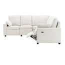 Power Recliner Sectional Sofa Home Theater Reclining Sofa With Two USB Ports, Two Storage Drawers For Living Room by HouseOfZazla