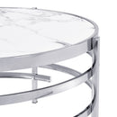 Elegant Round Table With Sintered Stone Top & Sturdy Metal Frame by HouseOfZazla
