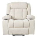 Power Lift Recliner Chair With Extended Footrest, Remote Control, Cup Holders, And Side Pockets by HouseOfZazla