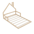 Elegant Floor Bed With House Shaped Headboard by HouseOfZazla