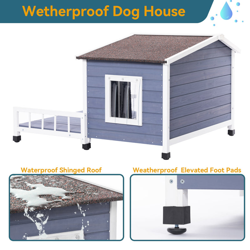 Large Wooden Dog House with Terrace, photo 6 of 9