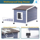 Large Wooden Dog House with Terrace