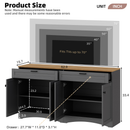 On-Trend Farmhouse TV Stand with 2 Drawers for TVs Up to 70"
