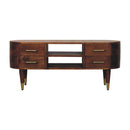 Solid Wood Valenza Curved Media Unit
