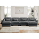 Super Comfort Oversized Modular Sectional Sofa With Movable Ottoman by HouseOfZazla