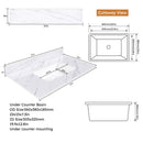 Bianco Carrara Venato Marble Vanity Top With Pre Drilled Faucet Hole And Undermount Sink by HouseOfZazla