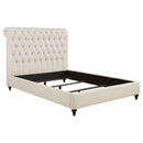 Devon 57-inch Upholstered Queen Panel Bed Beige