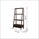 Ladder Shelf, Ladder Style Display Shelf - Natural Wood / Brown by HouseOfZazla