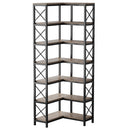 7 Tier Corner Bookshelf, Storage Unit For Living Room by HouseOfZazla