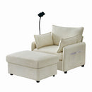 Comfy Oversized Chaise Lounge Chair With Ottoman And Storage by Unique Piece Furniture