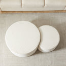 Modern Upholstered Round Coffee Table For Living Room (Set of 2) by HouseOfZazla