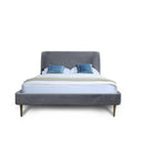 Heather - Upholstered Bed With Curved Headboard by HouseOfZazla