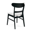 Set of 2 Mid-Century Dining Chairs - Upholstered Seat, Rubberwood Legs by HouseOfZazla